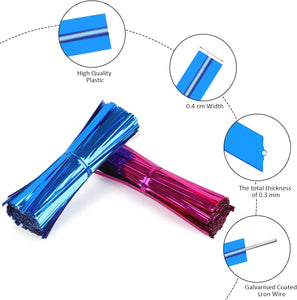 100-Pack 4" Metal Twist Ties for Bread Bags & Reusable Storage Clips