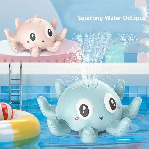 Electric Octopus Bath Toy Sprinkler with Music & LED Lights for Tub & Pool Kids