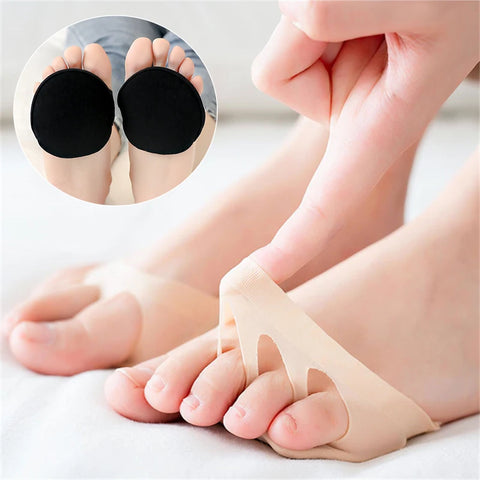 5 Pairs Women’s Forefoot Toe Pads for High Heels - Breathable, Comfortable, Invisible Half Insoles, Foot Care Socks