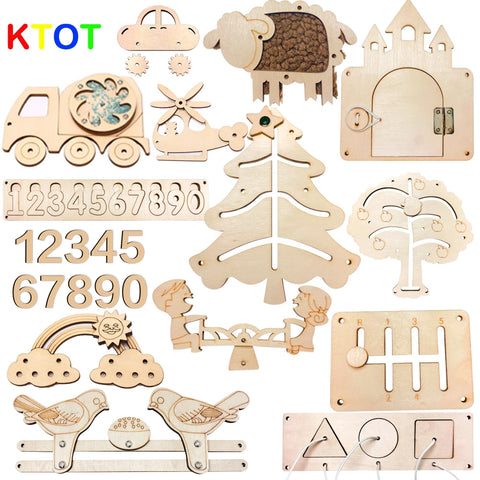 DIY Montessori Busy Board Kit - Educational Activity Set for Toddlers and Babies