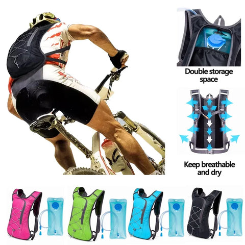 2L Hydration Bladder Backpack - Waterproof Outdoor Cycling Hiking Sports Pack