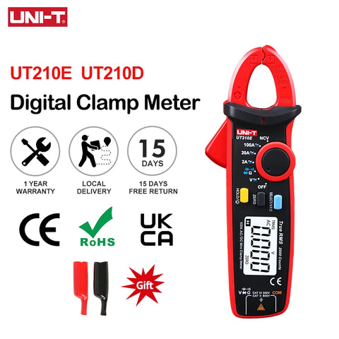 Digital AC/DC Clamp Meter True RMS Voltage Tester Frequency Capacitance VFC Ammeter