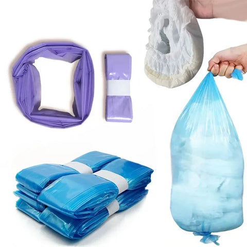 Baby Diaper Pail Replacement Bags, Anti-Odor Thickened Liners for Trash Bucket, 1/10 Pack, 4.5-45 Micron, Fits Most Pails