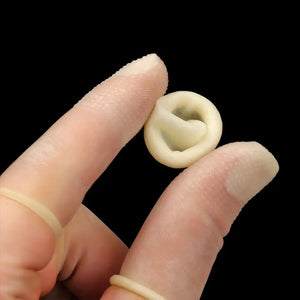 100pcs Natural Rubber Finger Cots Non-Slip Latex Finger Covers for Nail Art, Reusable Protective Fingertips Gloves