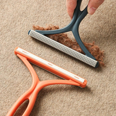 2in1 Pet Hair & Lint Remover Tool - Double Sided Fabric Shaver & Scraper for Clothes, Sweaters, Carpets Cleaning