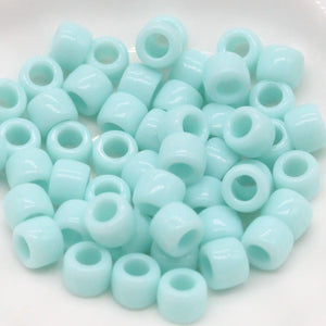 100pcs 6x9mm Colorful Pony Beads for DIY Bracelets, Necklaces, Crafts, Hair Jewelry Making