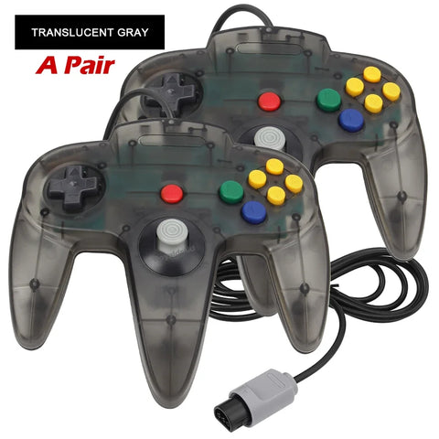 2-Pack Wired Gamepad for N64 Classic Joystick Retro Controller for Gaming