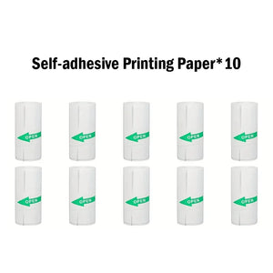 10 Rolls Thermal Mini Printer Label Sticker 57x25mm Self-Adhesive Paper For Kids Instant Camera