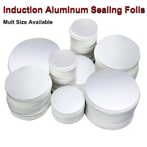 100pcs 36-121mm PET Plastic Bottle Induction Sealing Foil Liners for Cosmetic Cans Aluminum Film