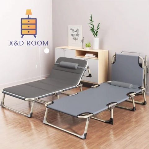 Folding Lightweight Bed Chair for Adult Napping - Portable Office & Home Use