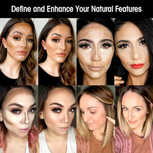 10-Color Matte Concealer Palette: Full Coverage for Dark Circles, Tattoos & Contouring