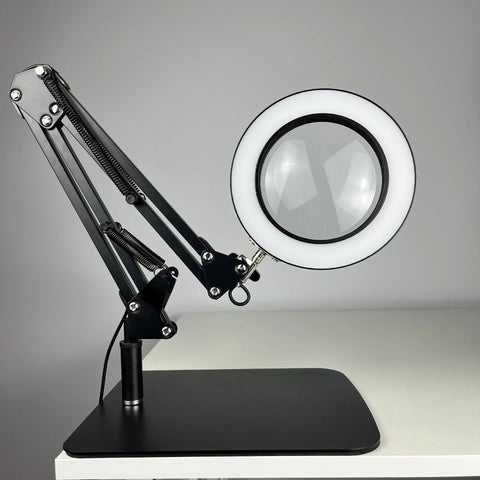 10x Magnifying Desk Lamp for Reading, Electronics, Soldering & Carving Repair