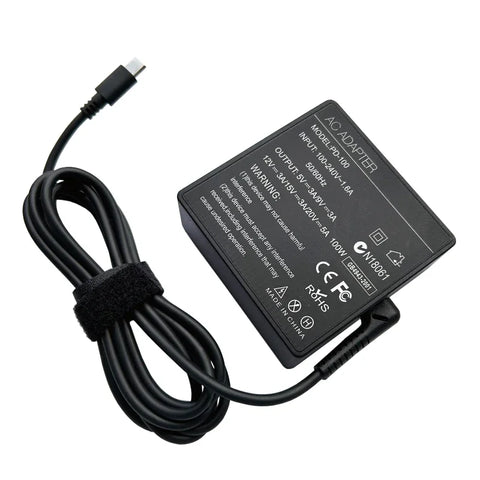20V 5A Universal 100W USB-C Laptop & Phone Power Adapter Charger