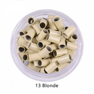 1000x Micro Rings Beads 3.4x3.0x6mm Copper Tubes for I-Tip Hair Extensions, 7 Colors Available
