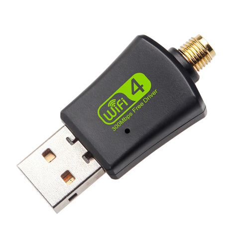 300Mbps USB WiFi Adapter 2.4GHz with RP-SMA External Antenna