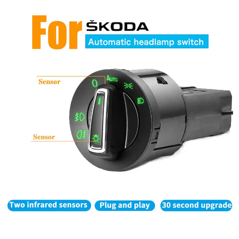 Automatic Headlamp Sensor & Fog Lamp Switch for Skoda Rapid Fabia Spaceback Yeti Superb Octavia