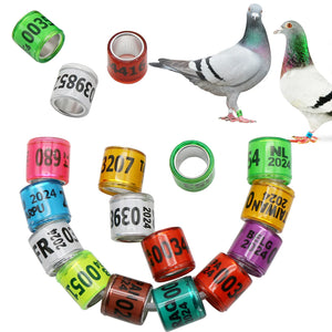 100pcs Aluminum Pigeon Leg Bands for Identification & Tracking