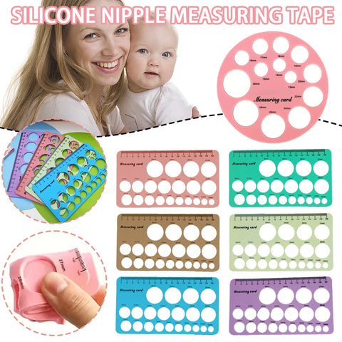 Double-Sided Silicone Nipple Measuring Ruler for Breast Pump Accessories - Efficient Feeding Tool for New Moms