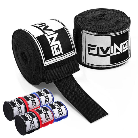Elastic 180" Boxing Hand Wraps Thumb Loop Wrist Support for Muay Thai, MMA, Kickboxing