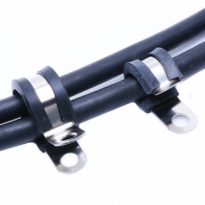 10-Pack Rubber P-Clamps for Cable, Hose & Pipe - Electrical and Plumbing Clips