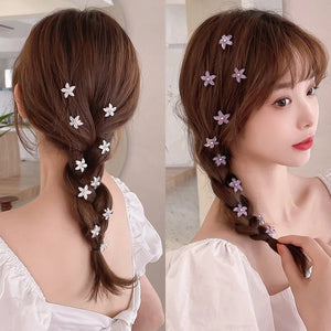 10-Pack Flower Princess Hair Clips Set - Lovely Hairpins and Buckles Hair Accessories