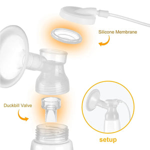 10-Piece Silicone Valve & Diaphragm Set for Electric Breast Pump Accessories