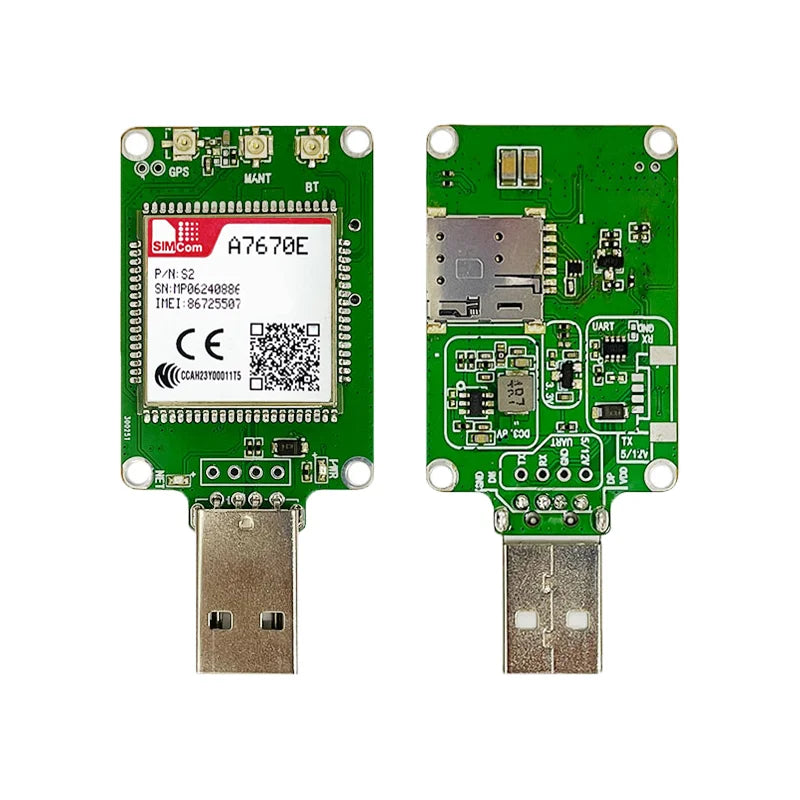 4G LTE Cat1 Dongle with GPS Support - Compatible A7670e-fase and A7670 ...