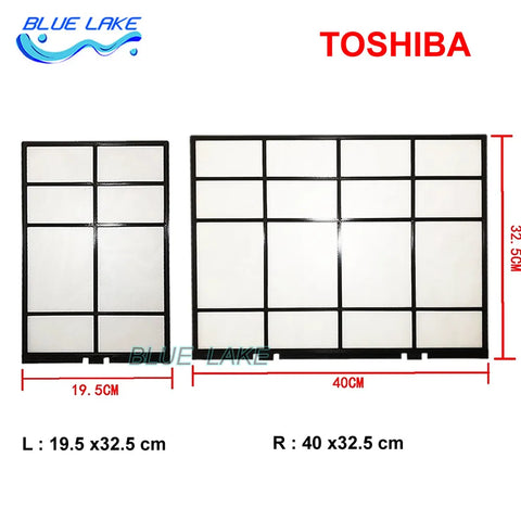 Custom Air Conditioner Filter for Toshiba Models - Left 19.5x32.5cm, Right 40x32.5cm Home Appliance Parts