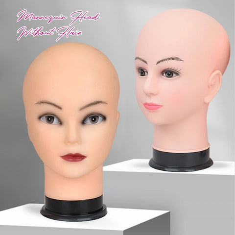 Female Mannequin Head Wig Stand with Adjustable Tripod for Wig Making Display T Pins Makeup Practice