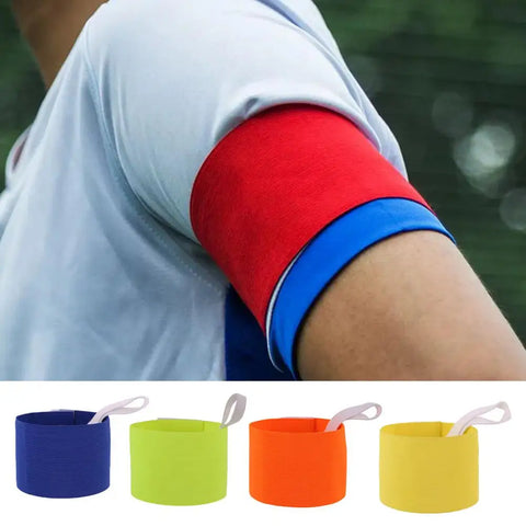 Adjustable Non-Slip Elastic Football Captain Armbands for Adult Team Sports Training