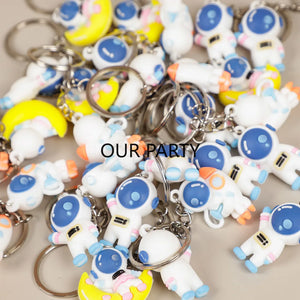 10-Pack Space Astronaut Keychain Party Favors for Kids