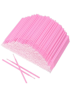 100-Pack Disposable Micro Brushes for Eyelash Extensions & Makeup