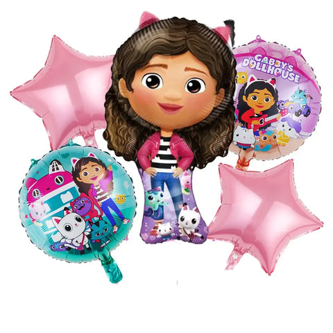 5-Piece Star & Foil Balloon Set for Party Decorations