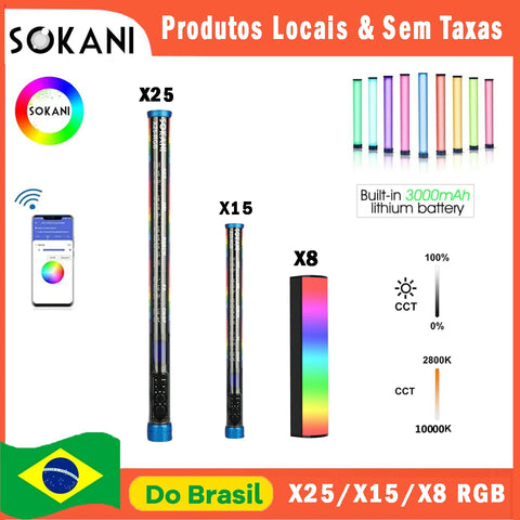 Handheld RGB LED Light Wand CRI 95+ 2800K-10000K 3000mAh App Control for YouTube TikTok Videos