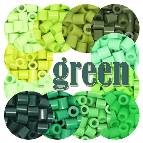 1000pcs 5mm Green Fuse Beads for Kids Pixel Art & DIY Crafts