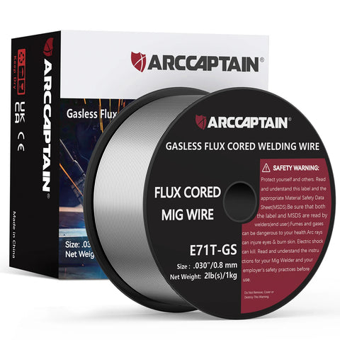 Flux Core MIG Welding Wire E71T-GS Spool, No Gas Required, 0.8/0.9mm for Mild Carbon Steel