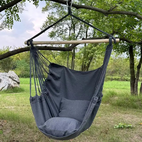 Hammock Chair with Storage Bag - Outdoor Swing, Anti-Rollover, Leisure Fabric for Dormitory Use
