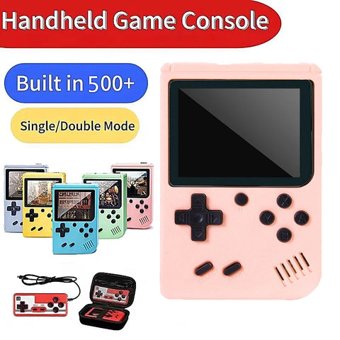 Handheld Game Console with 500+ Classic Games, TV Output, Rechargeable Emulator for Gameboy
