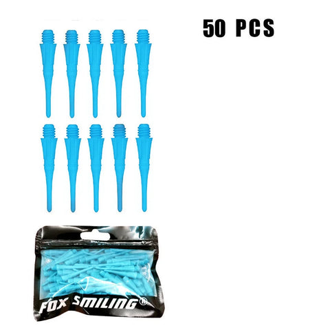50-Pack 25mm Blue Soft Tip Darts 2BA for Electronic Dartboards - Pro Quality
