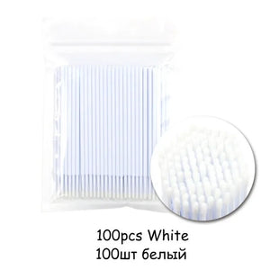 100 Pack Disposable Mascara Brushes for Lash Extensions & Makeup Application