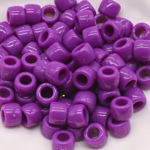 100pcs 6x9mm Colorful Pony Beads for DIY Bracelets, Necklaces, Crafts, Hair Jewelry Making