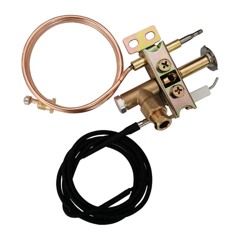 Gas Fryer Universal Pilot Burner with Piezo Wire & Thermocouple Sensor for Range Stove Replacement