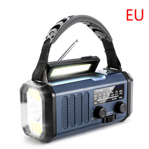 10,000mAh Solar Hand Crank Weather Radio with USB Charging, Emergency LED Flashlight, NOAA FM/AM/WB Power Bank