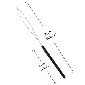 10 Pcs Hair Extension Loop Needle Pulling Hook Tool for Microlink Beads