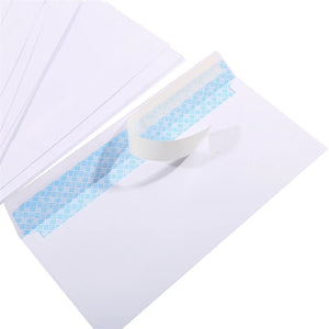 10-100pcs White Self-Seal Business Envelopes #10, Holds A4/Bills/Invoices, Secure Windowless Design