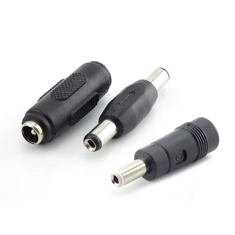 12V DC Power Converter Adapter Plug 5.5x2.1mm Double Male to Female Panel Mount Connector