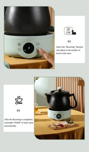 1.8L Smart Electric Ceramic Medicine and Soup Pot with Auto Keep Warm Function