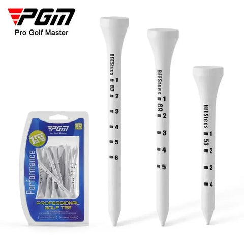 Adjustable Height Golf Wood Tees with Ball Pin Depth Mark Qt029