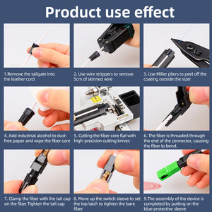 100pcs Fiber Optic Splice Connectors SC-APC/SC-UPC FTTH Quick Connect Kit