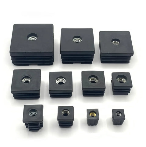 10/5pcs Plastic Square Pipe Plugs M5 M6 M8 Insert Caps Nut Hole End Blanking Cover for Furniture Legs